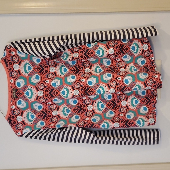 Matilda Jane Mixed Print Long Sleeve Pocket Tee, SMALL - Picture 4 of 8